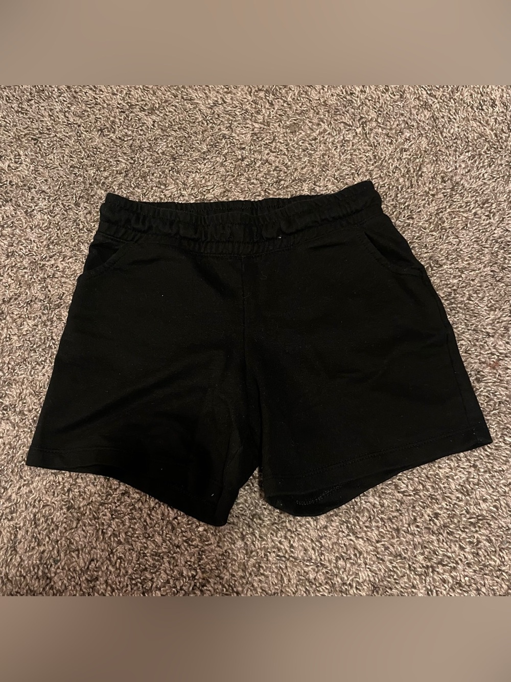 Girls Black Sweat Shorts